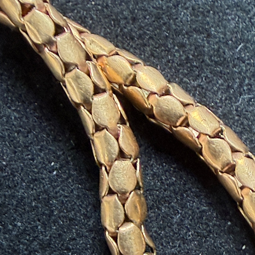 Bigney Knot simply Elegant Gold F Knot double strand Necklace( vintage) - Picture 5 of 8